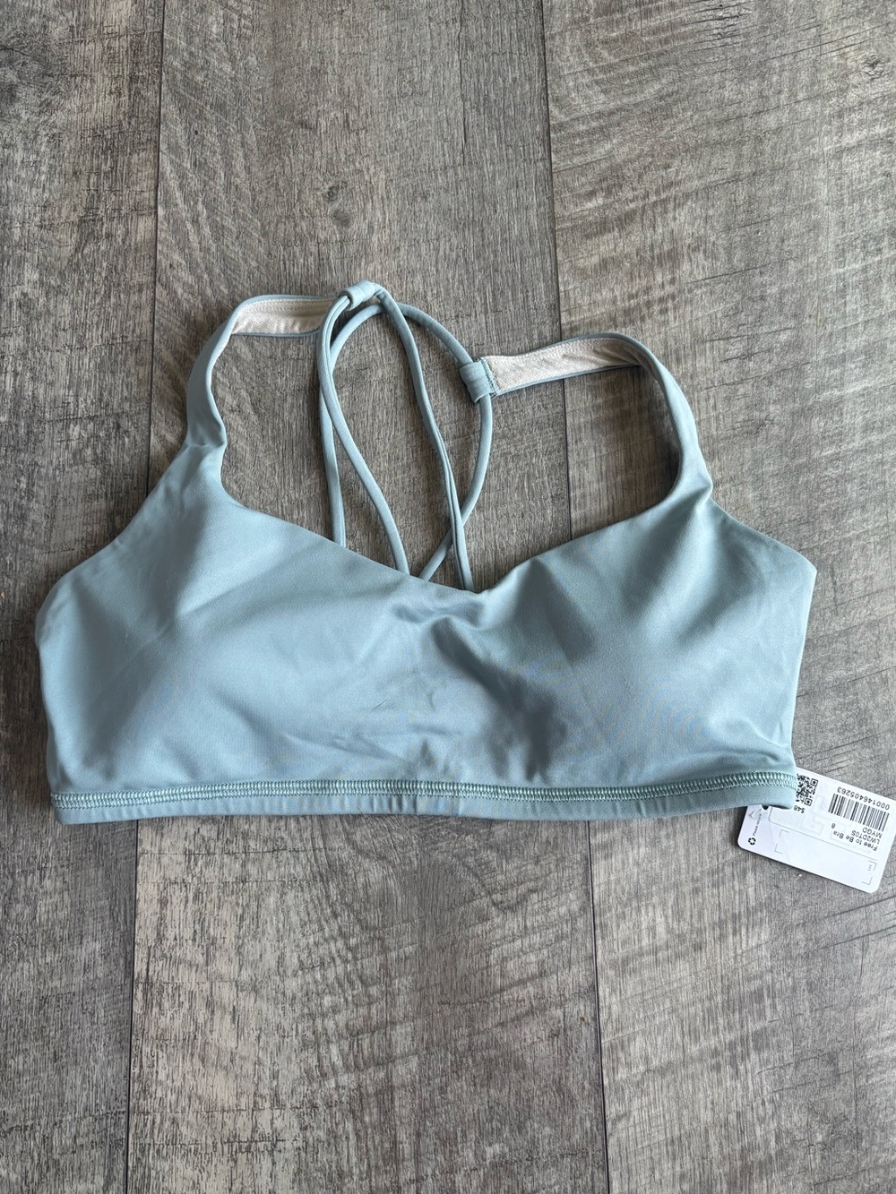 lululemon athletica Pale Blue Strappy Sports Bra